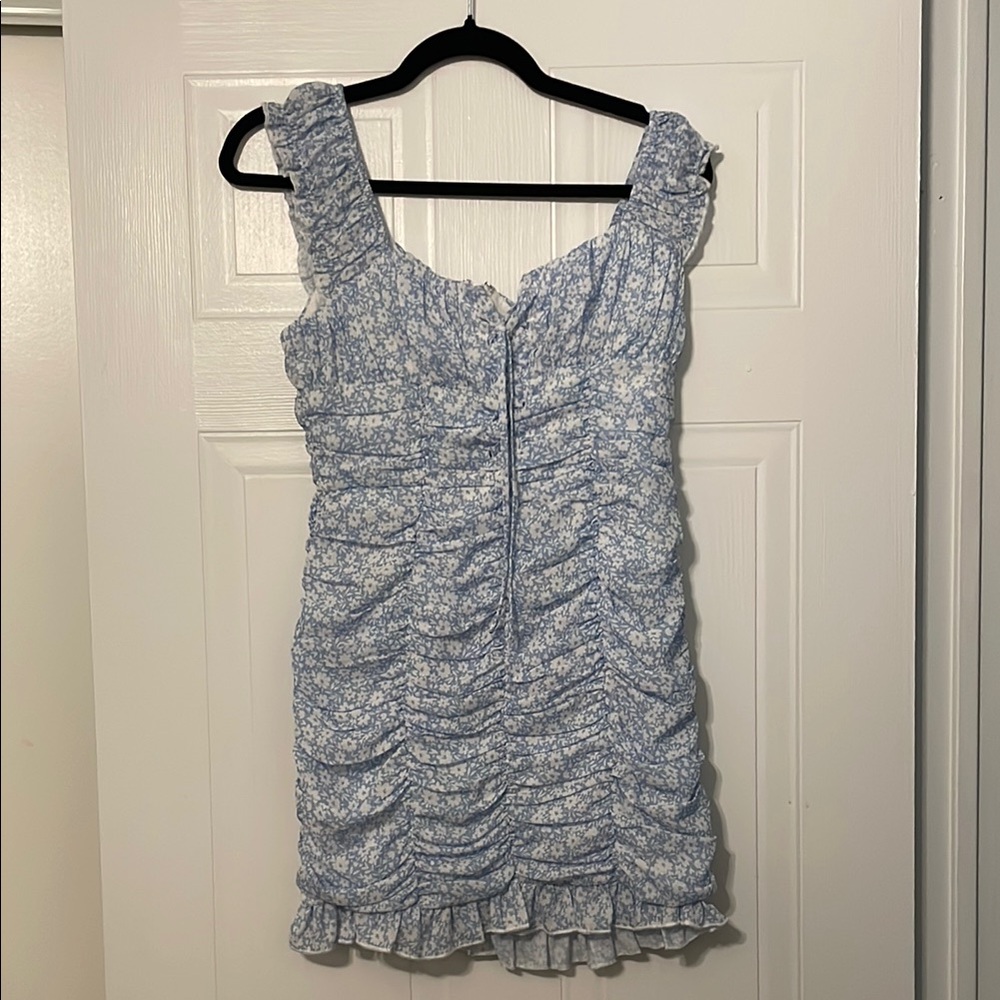 The Vintage Shop Blue and White Mini Dress